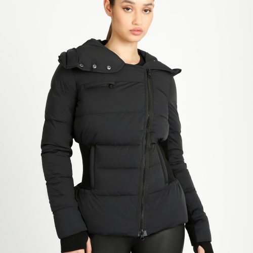 Asymmetrical Mid Puffer Parka - Blanc Noir Online Store