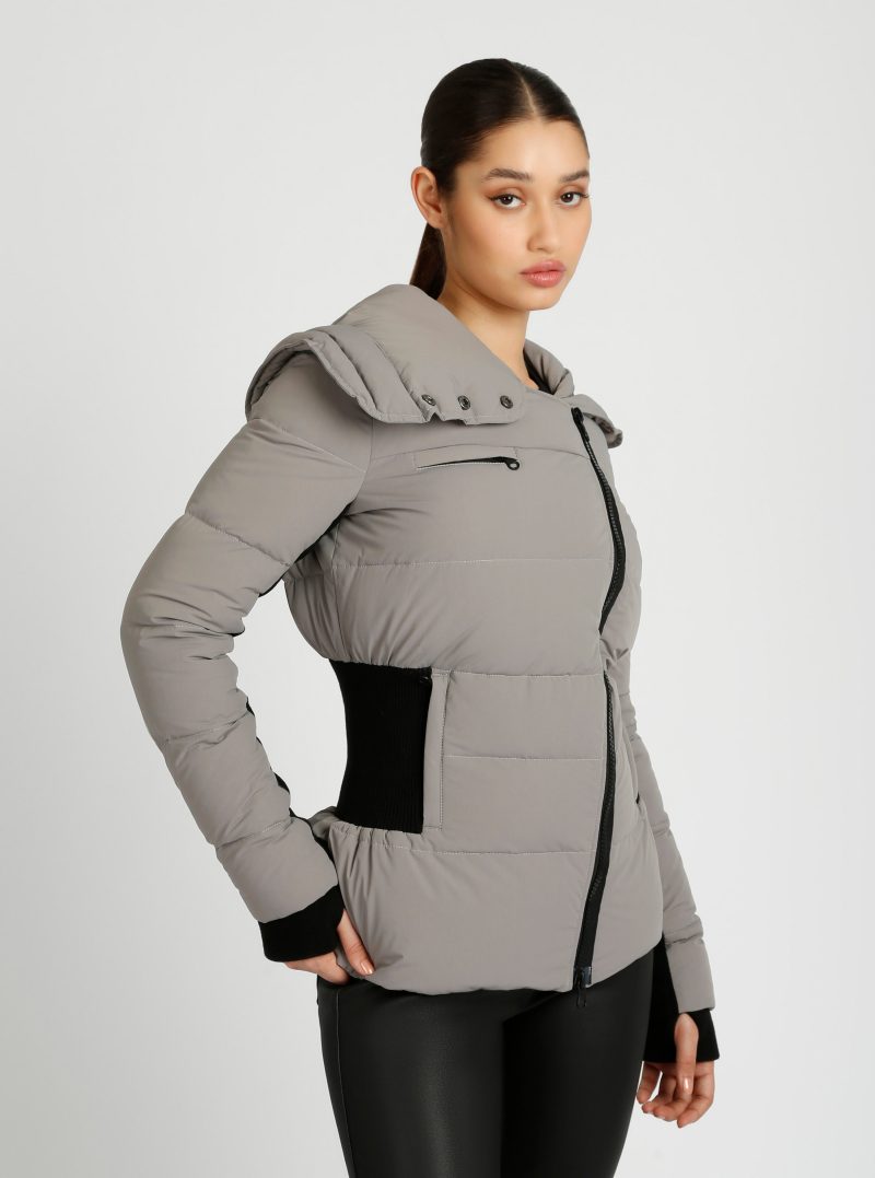 BLC10600 AsymmetricalMidPufferParka Graphite175 1284