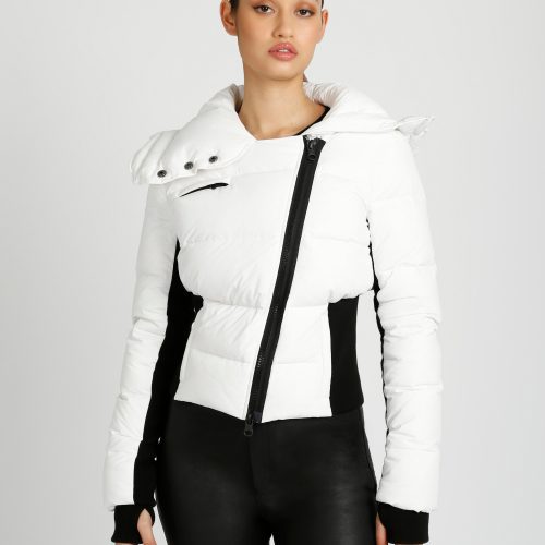 Asymmetrical Puffer Jacket - Blanc Noir Online Store