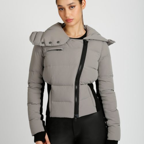 Asymmetrical Puffer Jacket - Blanc Noir Online Store