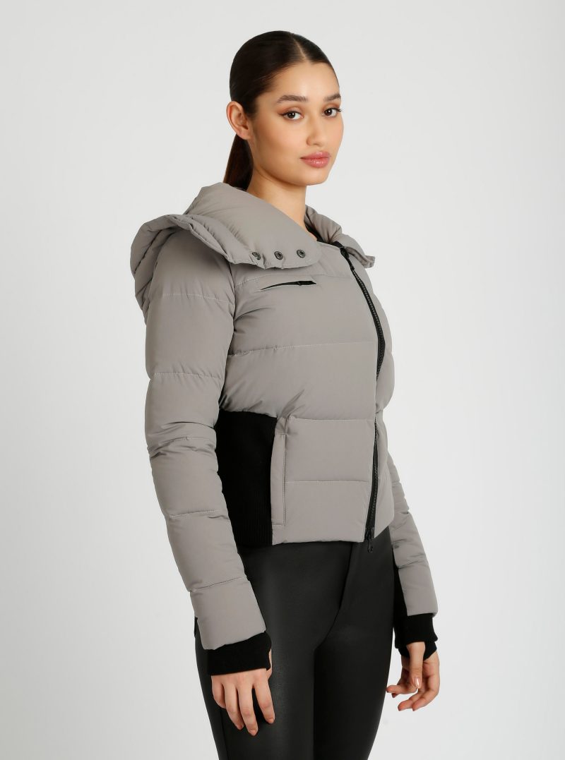 BLJ41100 AsymmetricalPufferJacket Graphite175 1189