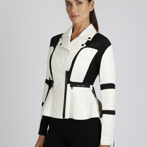 BLJ49400 MotoMeshPeplumJacket reshoot Black White182 4799