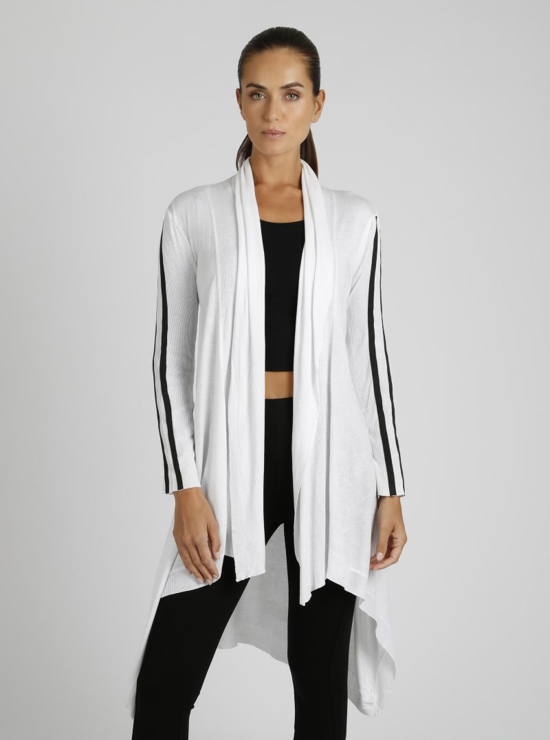 BLJ60900 SportyDrapeFrontCardigan White100 4772