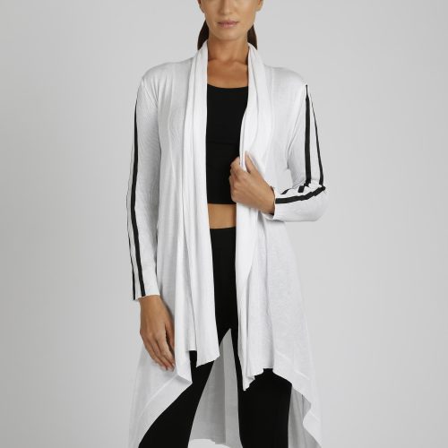 BLJ60900 SportyDrapeFrontCardigan White100 4783