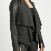 Drape Front Jacket - Fall Fashion - Blanc Noir Online Store