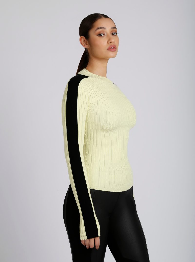 BLT44600 BlairMockNeckSweater Citron732 3067