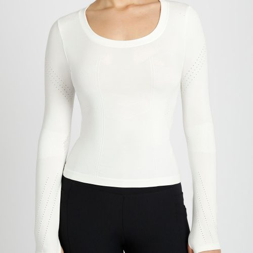 Seamless Scoop Neck Top - Blanc Noir Online Store