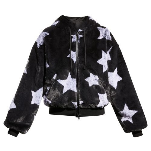 Faux Fur Star Hoody Reversible - FINAL SALE - Blanc Noir Online Store