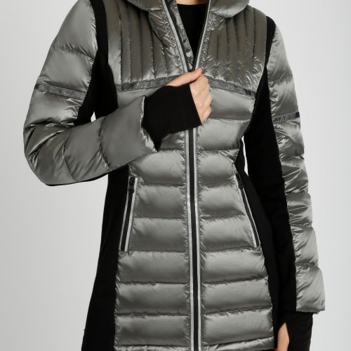 Reflective Inset Down Filled Feather Weight Parka - Blanc Noir Online Store