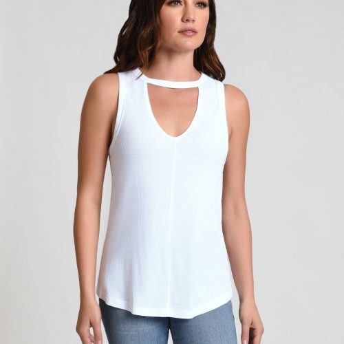 Amara V Neck Top - Blanc Noir Online Store