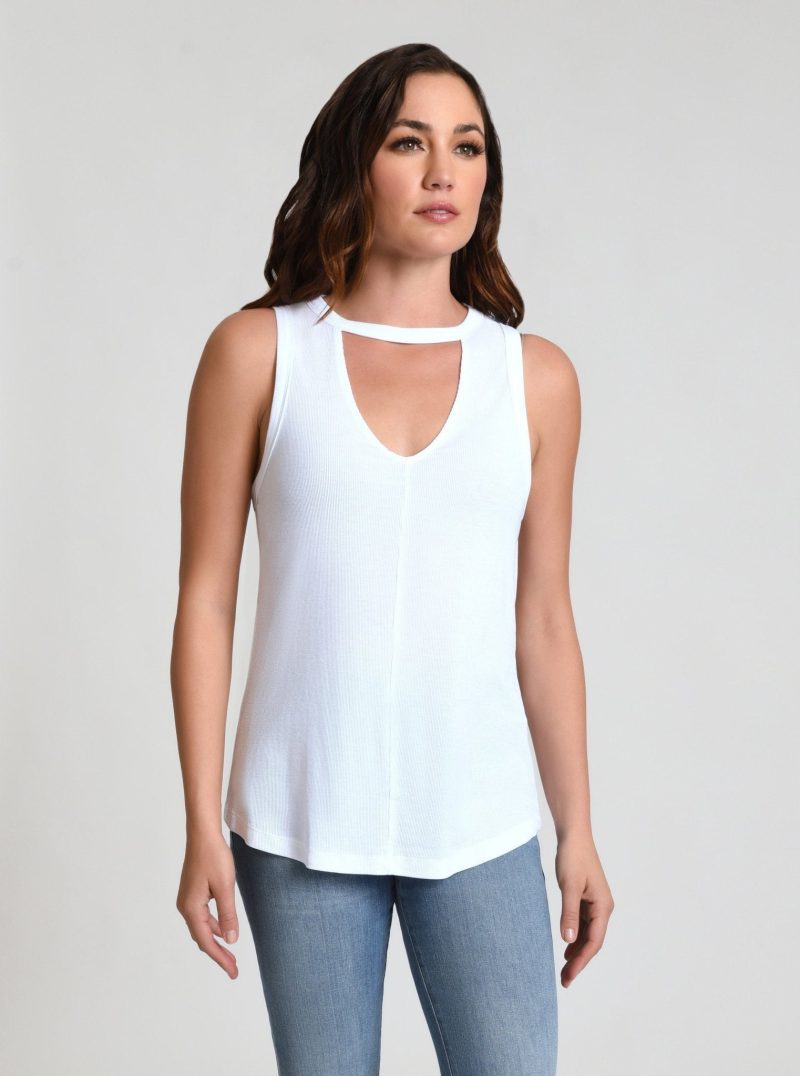 Amara V Neck Top - Blanc Noir Online Store