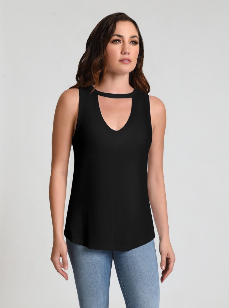 Amara V Neck Top - Blanc Noir Online Store