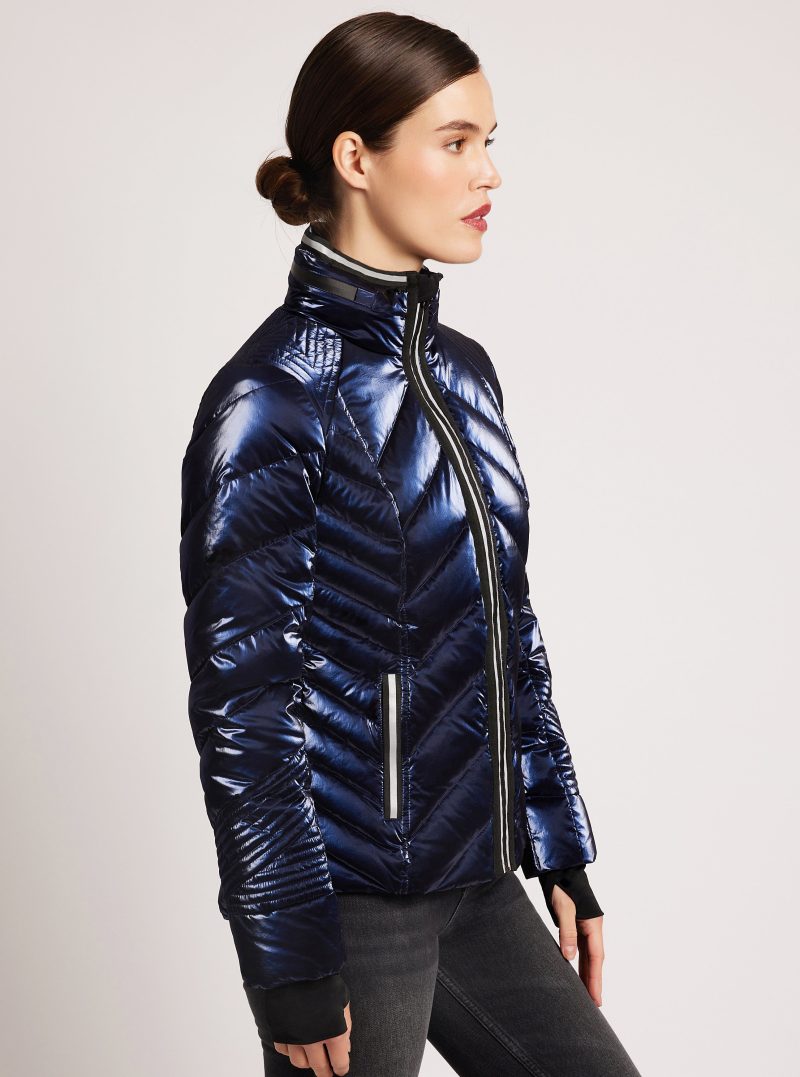 blj1076a00 427 1xs super hero puffer down filled jacket with reflective trim puffer xs dress blues 30406473351241