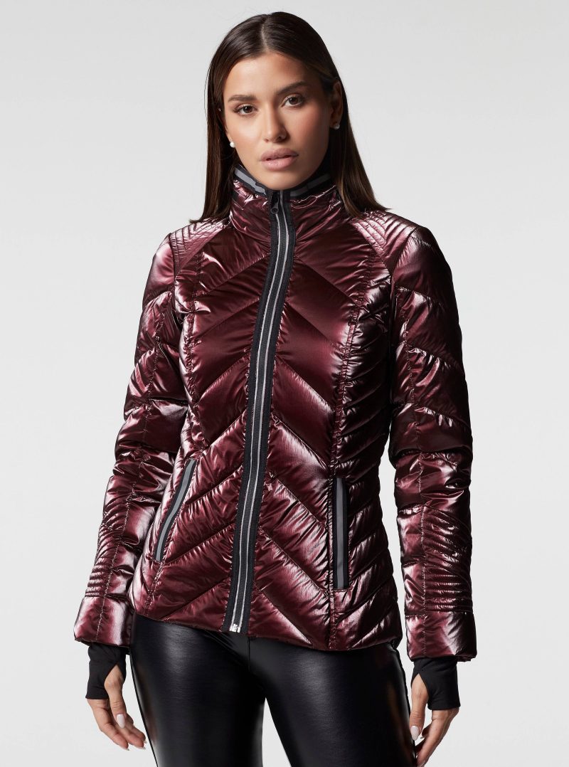 blj1076a00 602 1xs super hero puffer down filled jacket with reflective trim puffers xs red 30783253807177