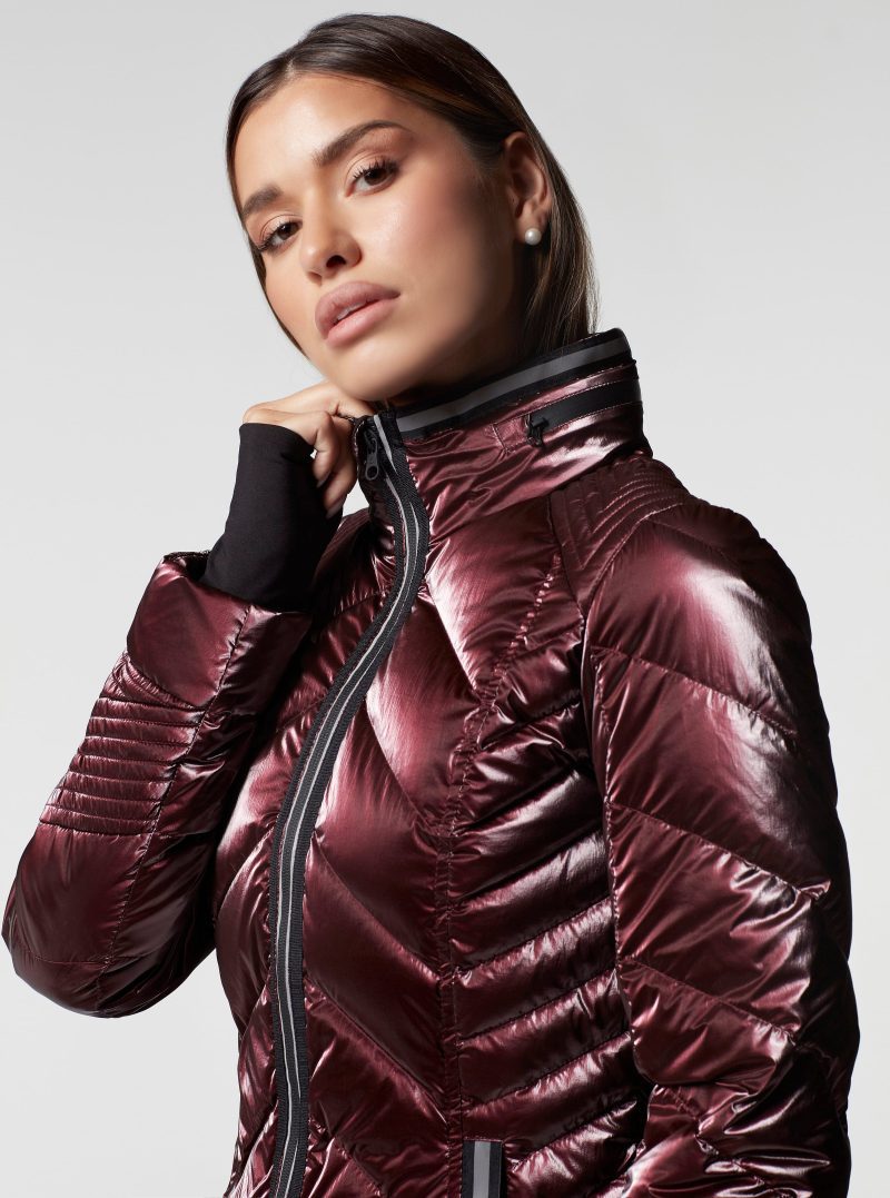 blj1076a00 602 1xs super hero puffer down filled jacket with reflective trim puffers xs red 30783254233161