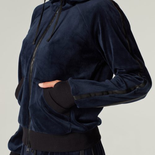 blj20500 427 1xs interpol velour funnel neck jacket final sale knits xs dress blues 28519324155977