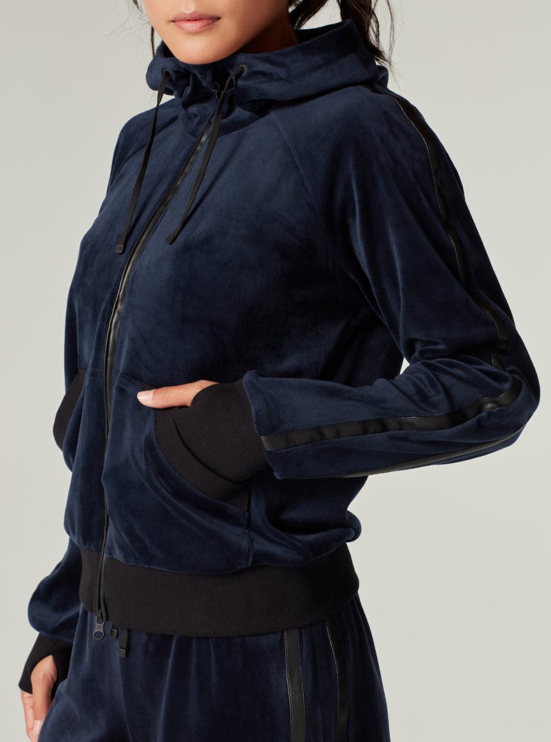 blj20500 427 1xs interpol velour funnel neck jacket final sale knits xs dress blues 28519324155977