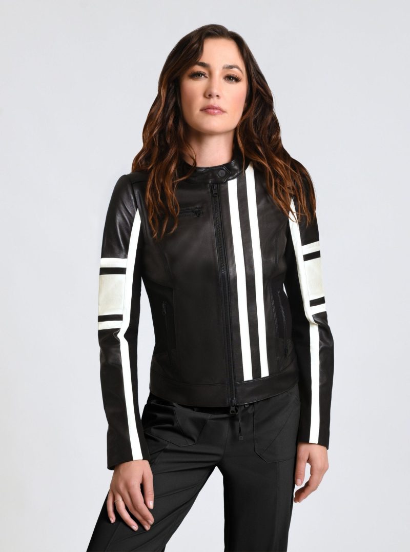 claudine leather racer jacket 630406