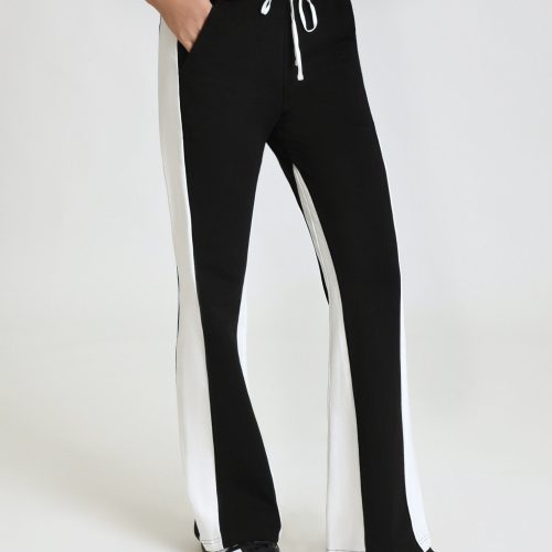 Color Blocked Wide Leg Pant - Blanc Noir Online Store