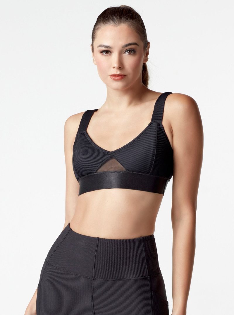 Directional Rib Bra - Blanc Noir Online Store