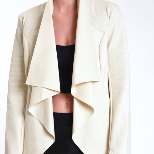 Drape Front Jacket - Blanc Noir Online Store