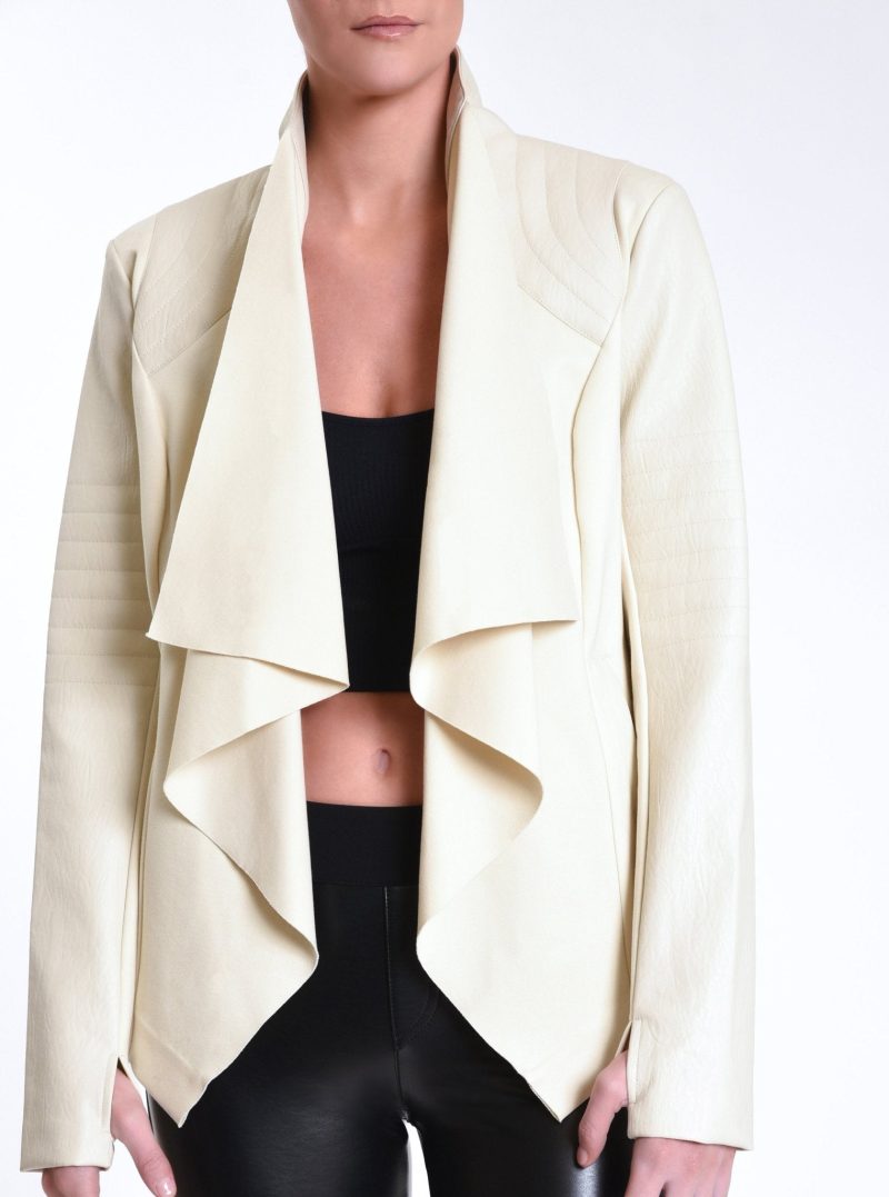 Drape Front Jacket - Blanc Noir Online Store