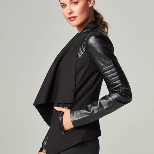 drape front jacket black 174397