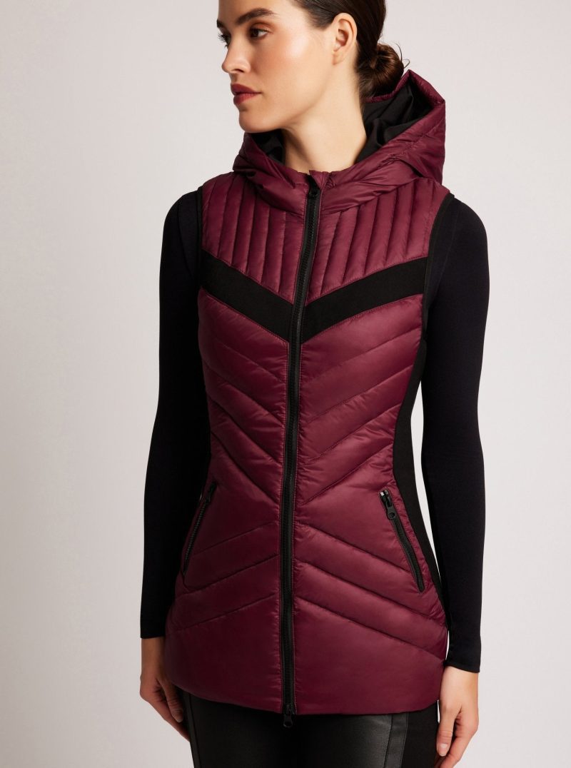 elongated puffer vest 208990