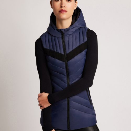 elongated puffer vest 349299