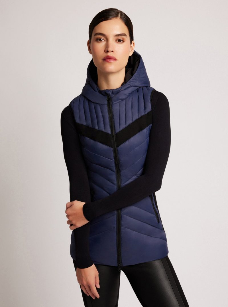 elongated puffer vest 349299