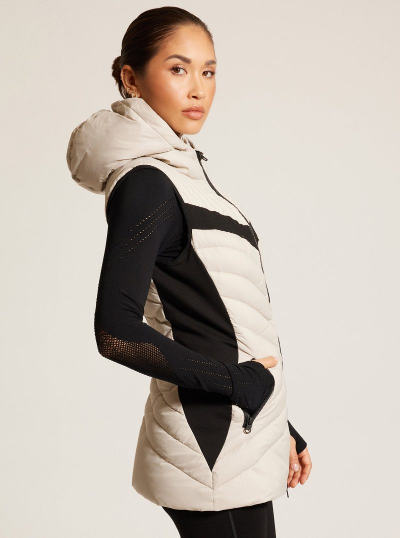 elongated puffer vest 545110