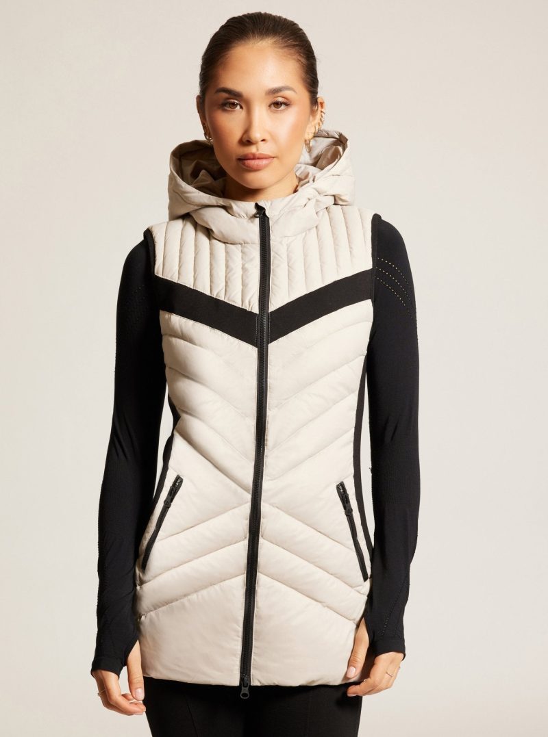 elongated puffer vest 948424