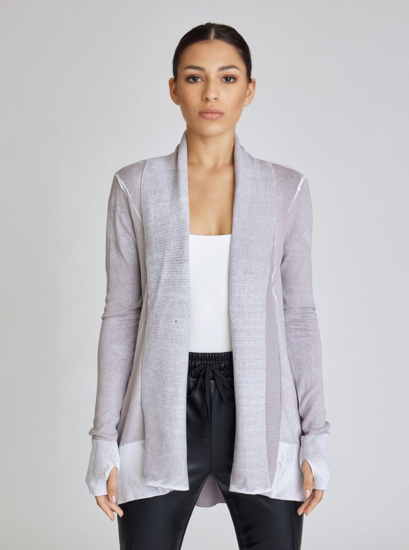 Huntress Drape Front Cardigan - Blanc Noir Online Store