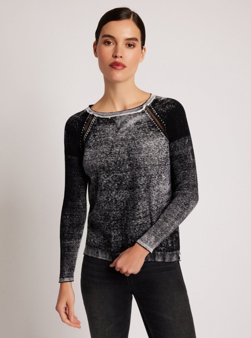 Huntress Mesh Boyfriend Sweater - Blanc Noir Online Store