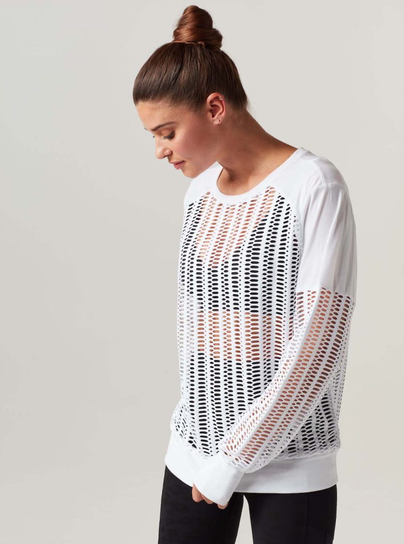 linear mesh sweatshirt 204606