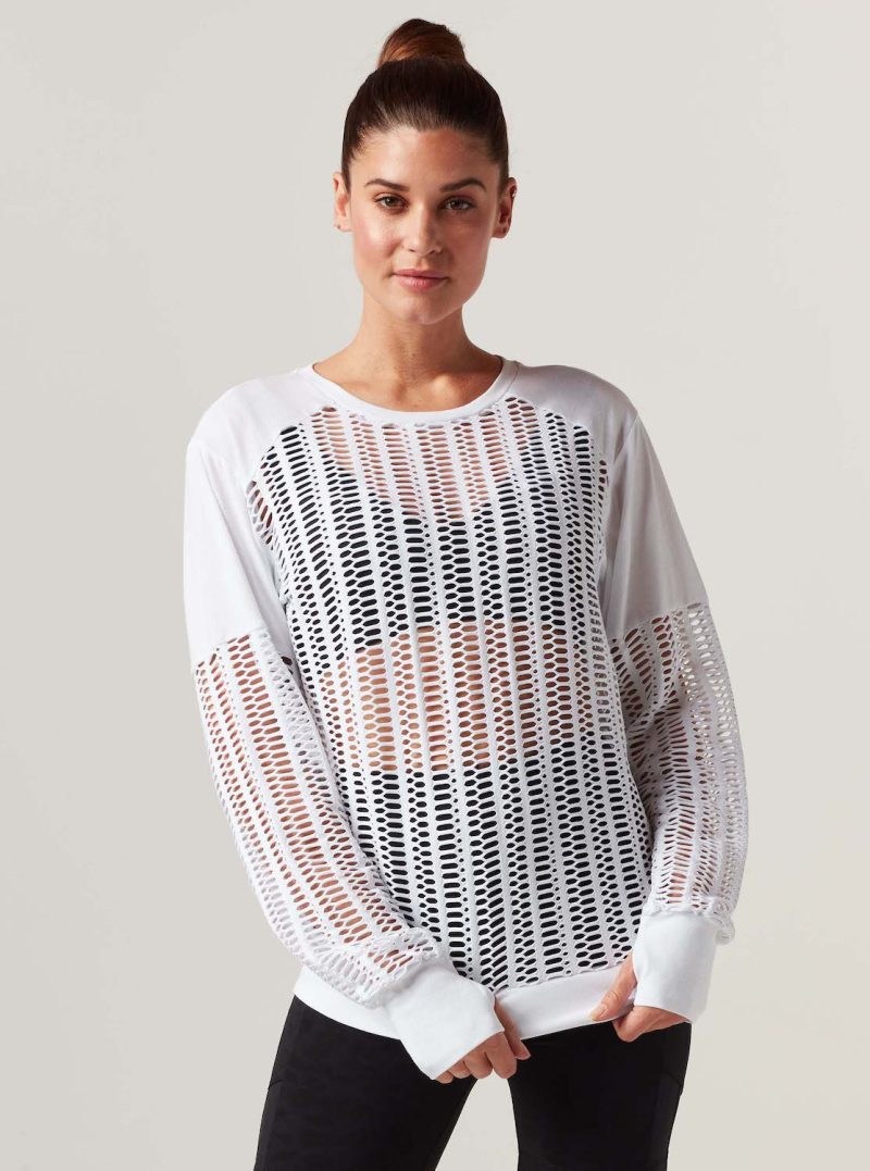 linear mesh sweatshirt 339597