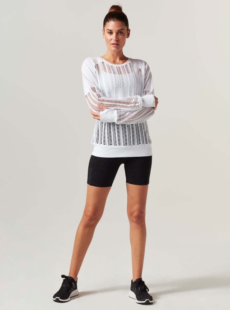 linear mesh sweatshirt 458220