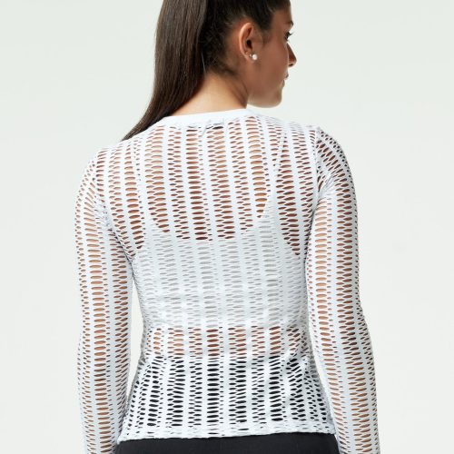 linear mesh top long sleeve 122741