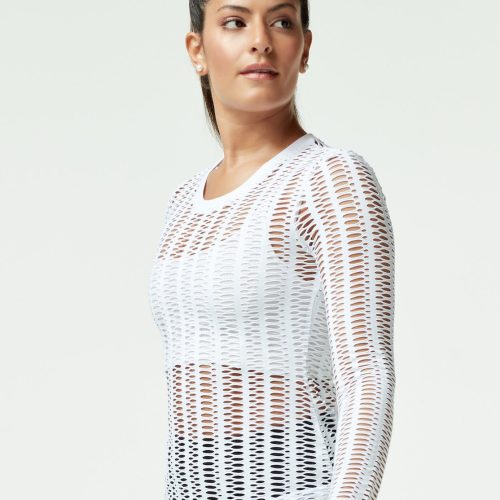 linear mesh top long sleeve 145540