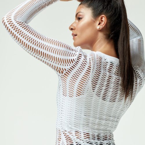 linear mesh top long sleeve 362007