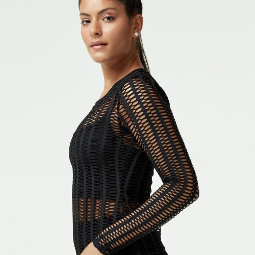 linear mesh top long sleeve 633379