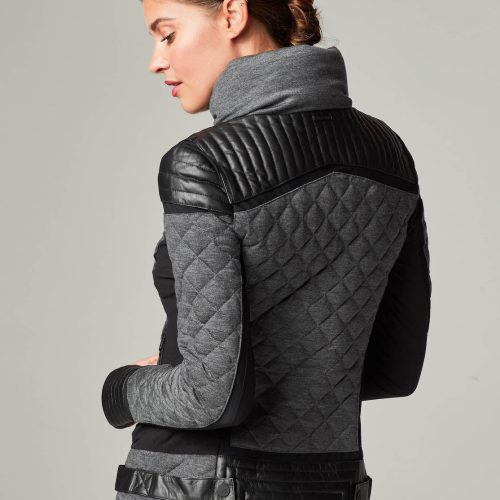 mesh inset moto puffer down filled 232374