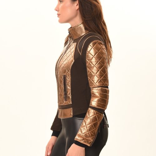 metallic moto mesh jacket 826474