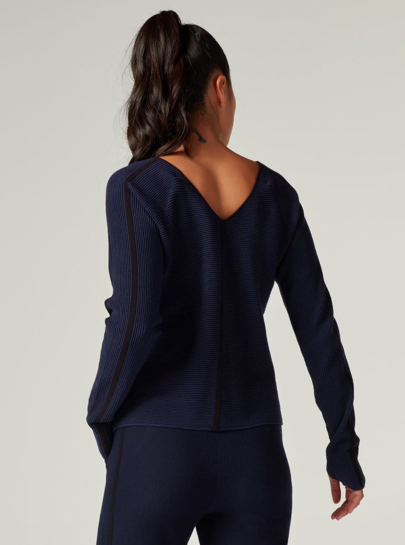 portola v neck sweater dress blues 385167