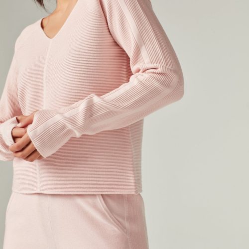 portola v neck sweater peach whip 626766