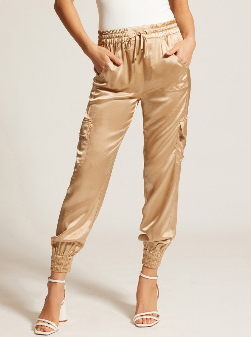 SILK JOGGER GOLD TRIMS - Blanc Noir Online Store