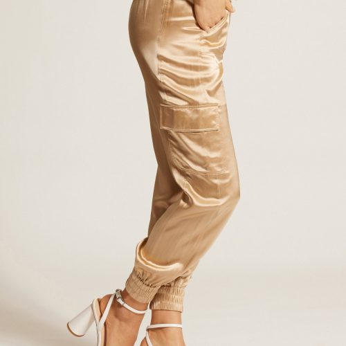 silk jogger gold trims 436961