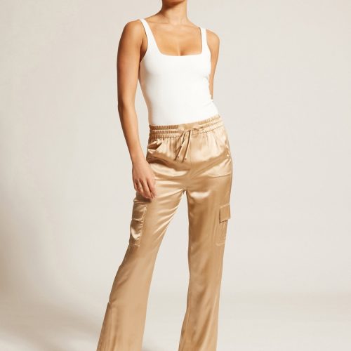 silk wide leg pant gold trims 739619