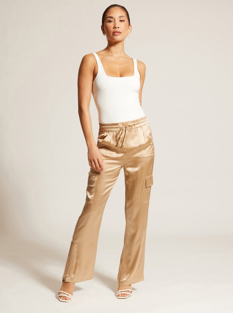 silk wide leg pant gold trims 739619