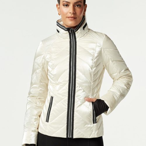 super hero puffer down filled jacket with reflective trim 555827